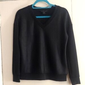 Rachel Zoe Black V-Neck Knit Casual Top Sz S